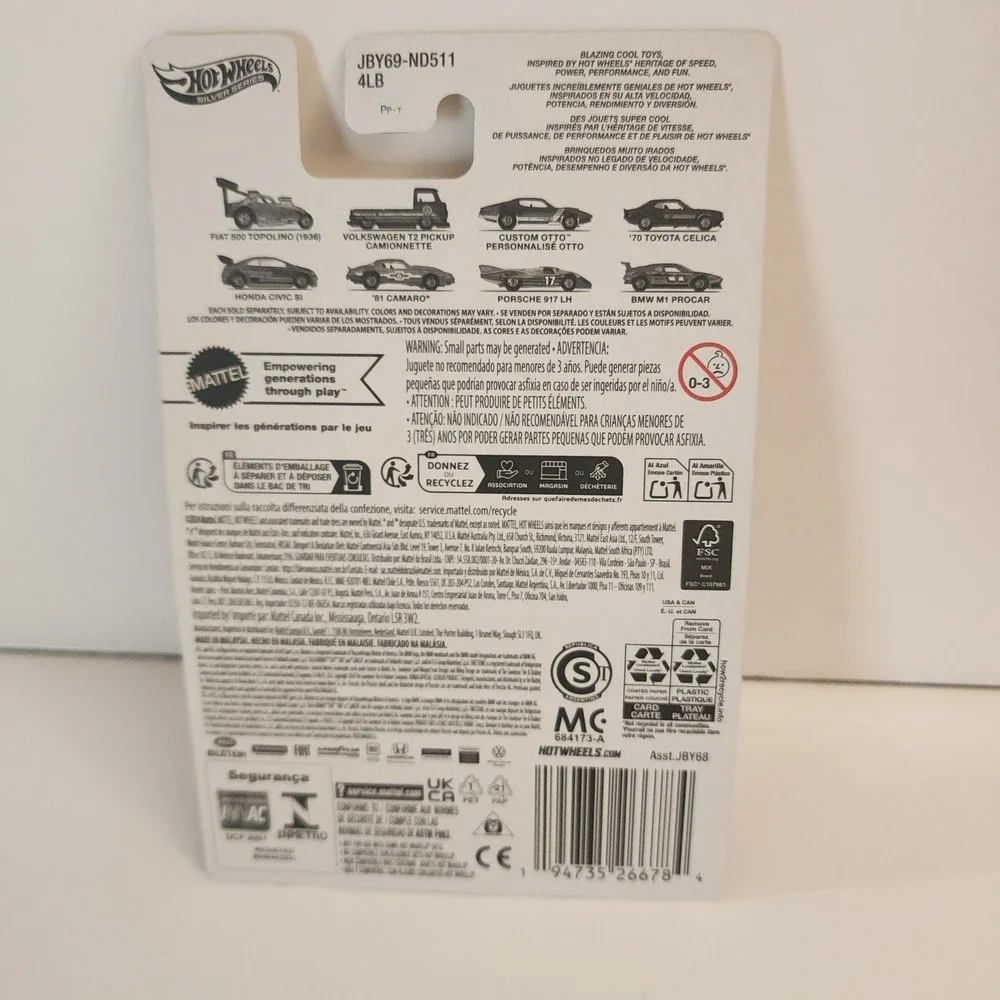 Hot Wheels The Hot Ones‎ Fiat 500 Topolino 1936 Green JBY68 Error Car